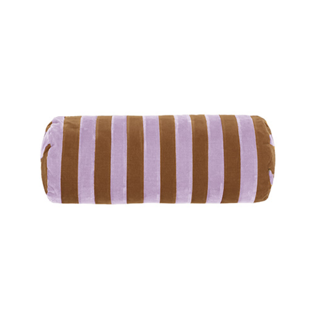 Christina Lundsteen - Stripe bolster ø14x40, Lavender/caramel