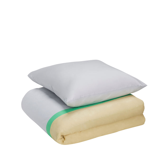 Hübsch - Block sengetøj, beige/flerfarvet