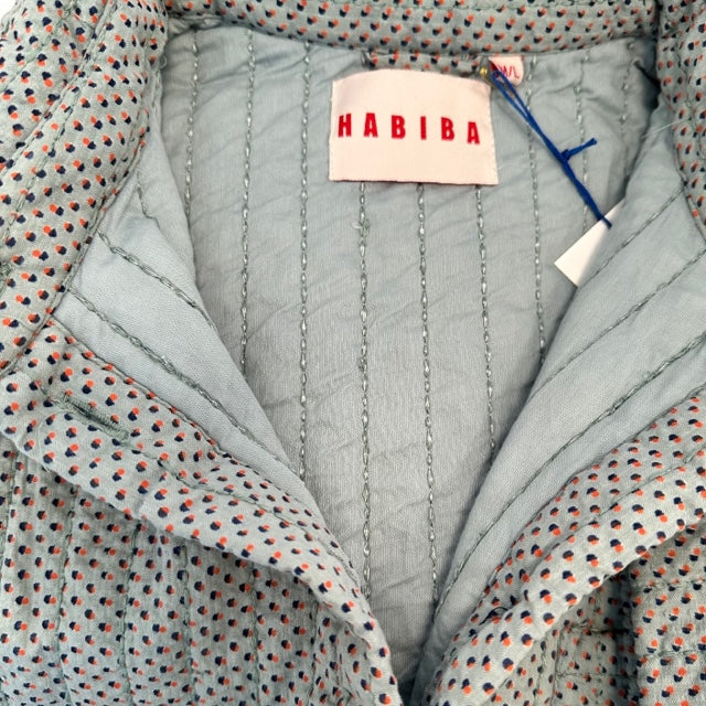 Habiba - Dotty quiltet jakke, Pastel Blue