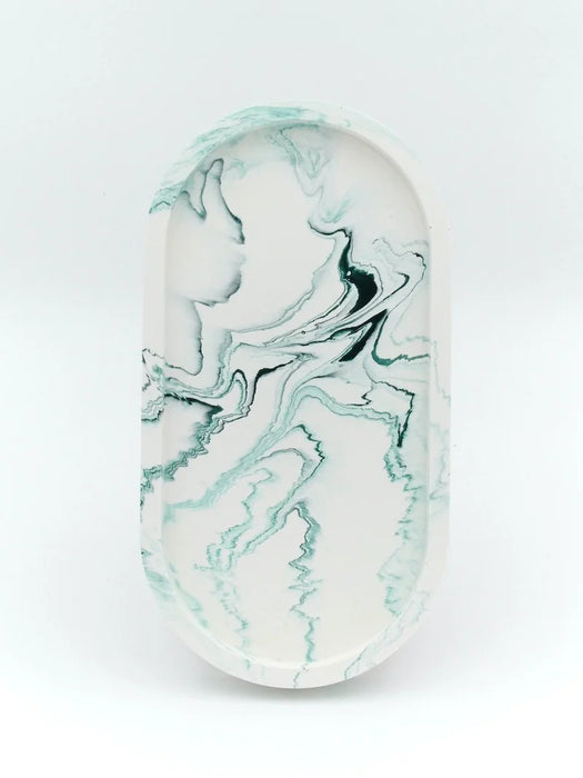 MADE ByChrillesen - Dekorationsbakke, Grøn marmor