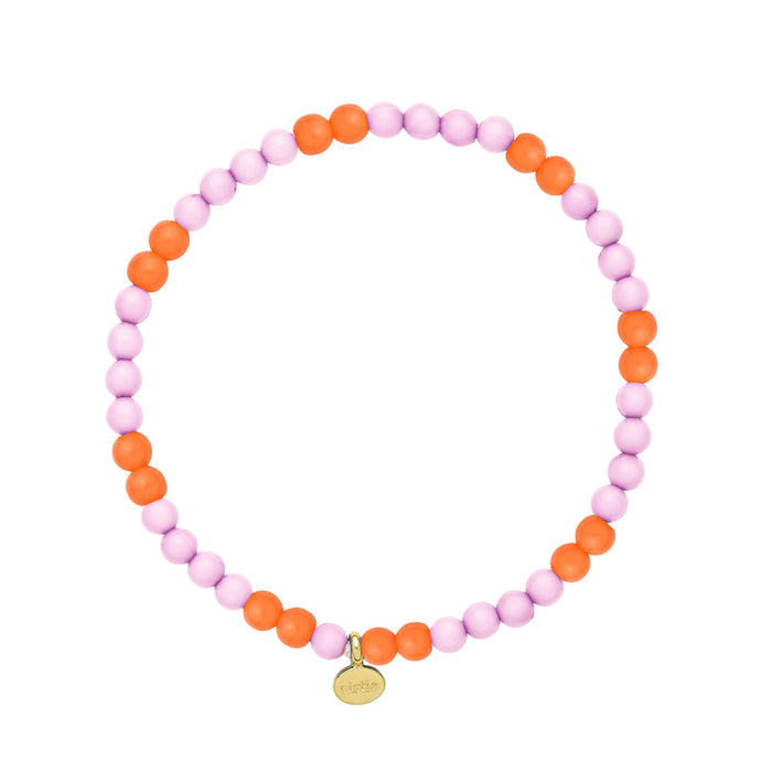 Sistie - Poppy, chunky armbånd orange/lilla