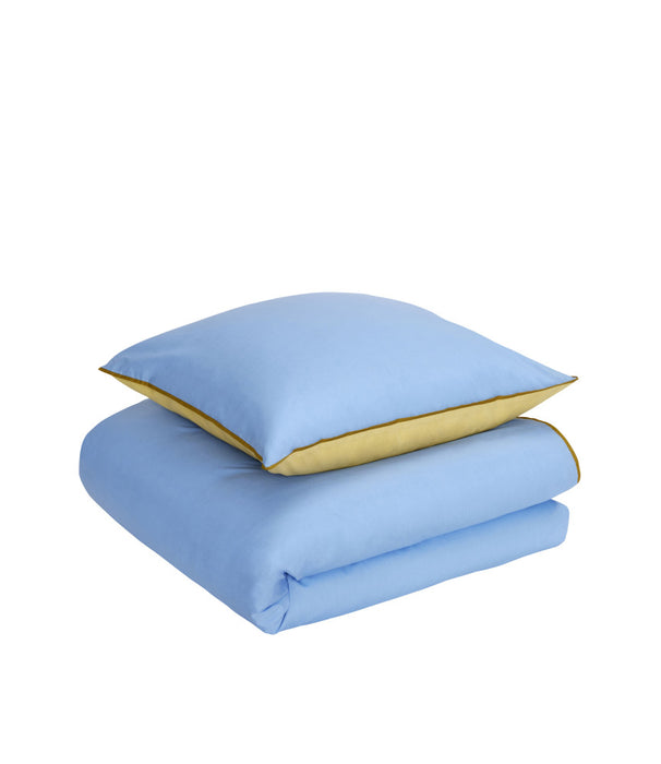 Hübsch - Aki sengetøj blå/gul