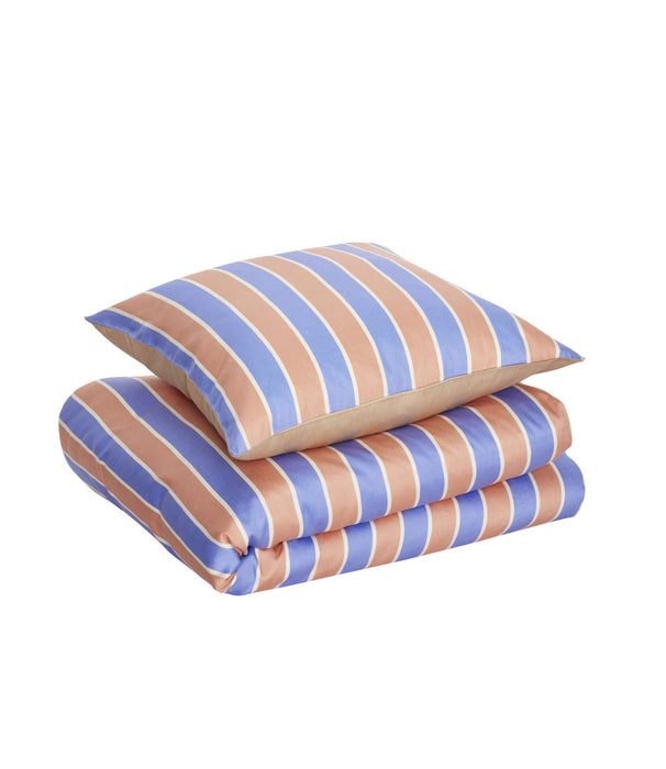 Hübsch - Solace sengetøj, blå/peach